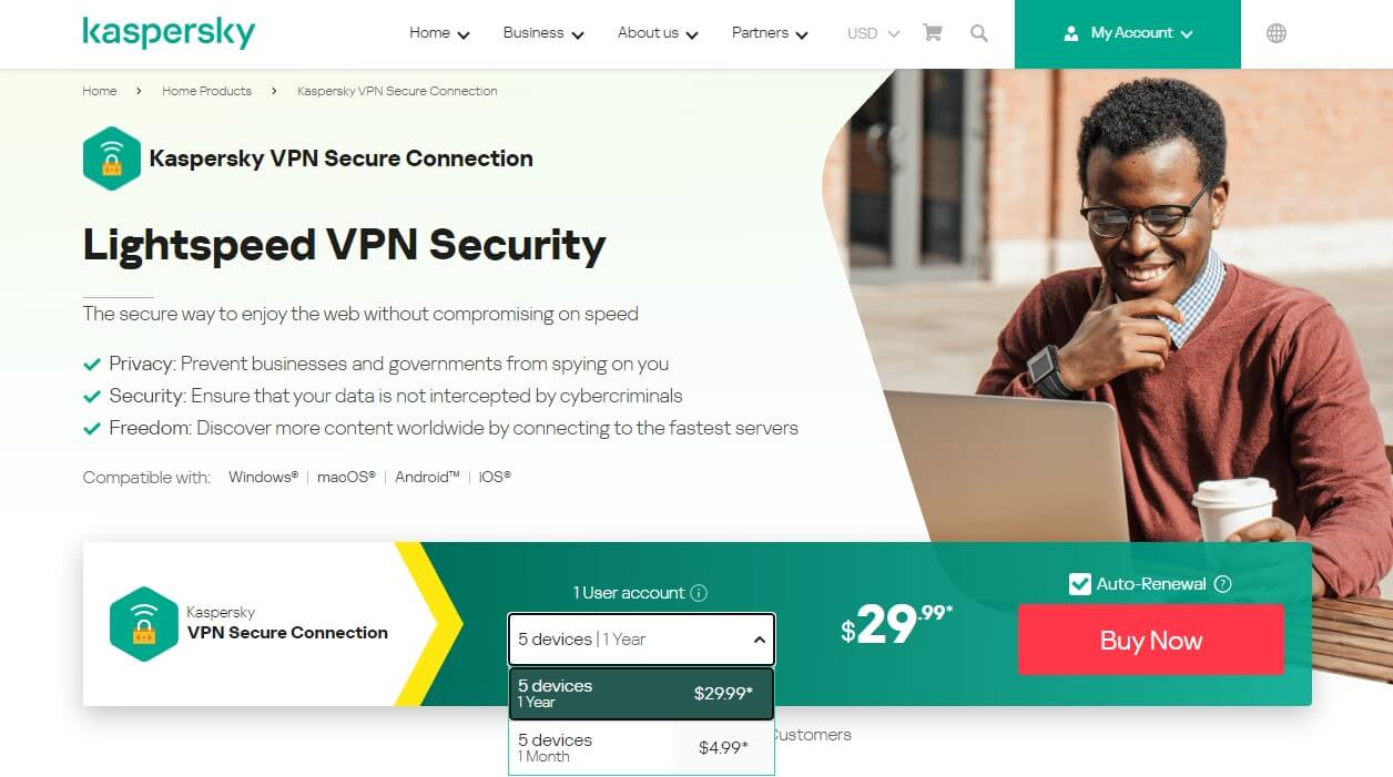 Касперский ценообразование VPN