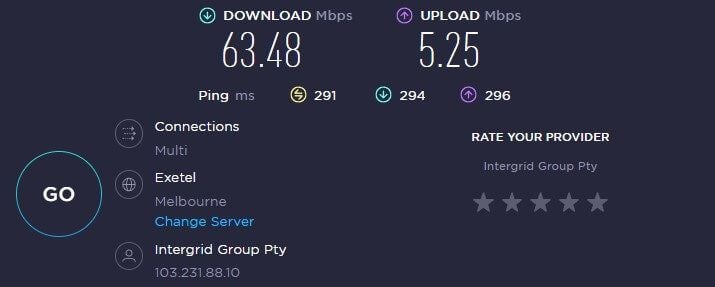 MalwareBytes VPN Australia Speed