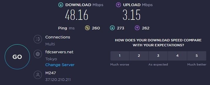 AirVPN Japan Speed