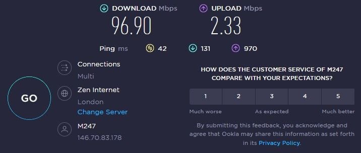 TorGuard UK Speed