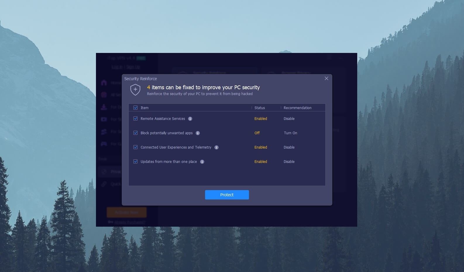 iTop VPN Security Reinforce