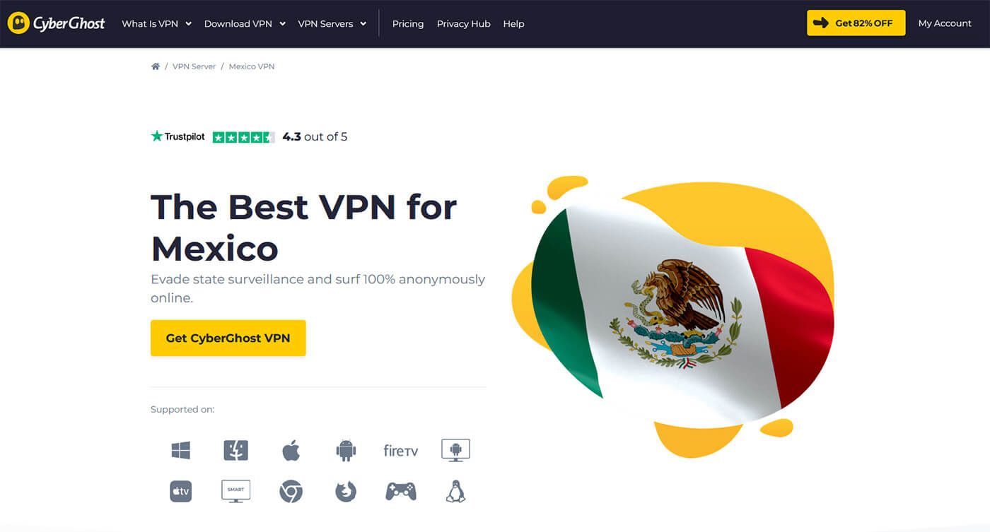 CyberGhost VPN Mexico