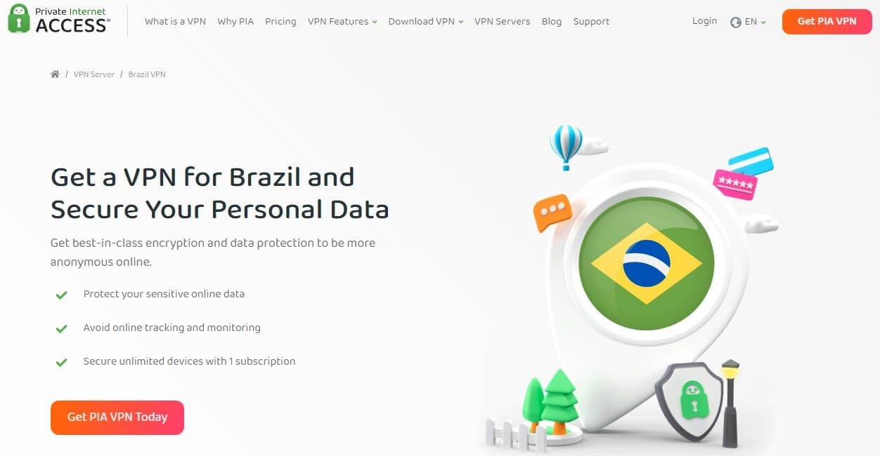 PIA VPN Brazil