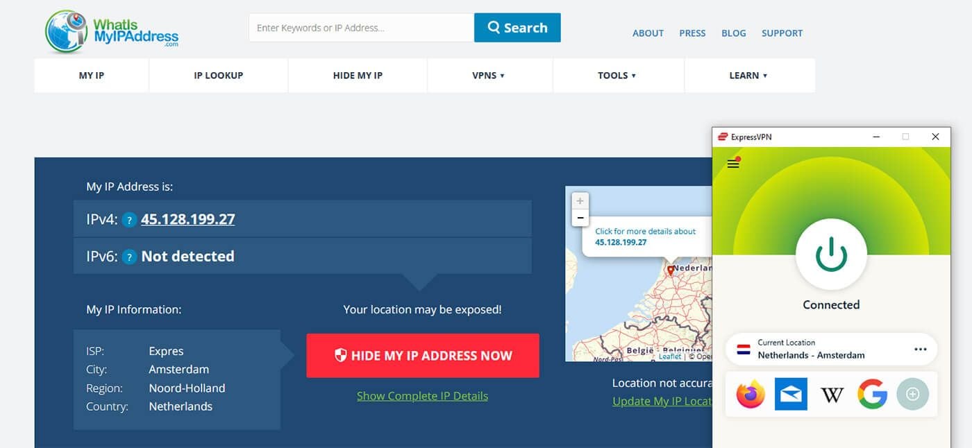 Dutch IP Address ExpressVPN