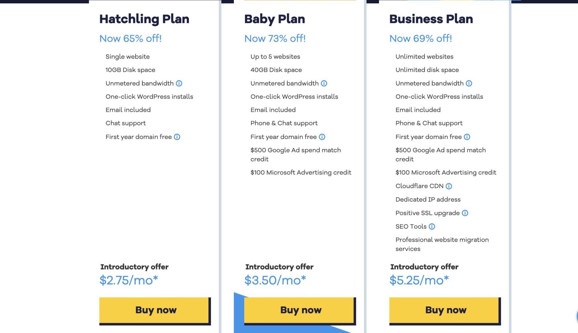 HostGator Shared Hosting Plans