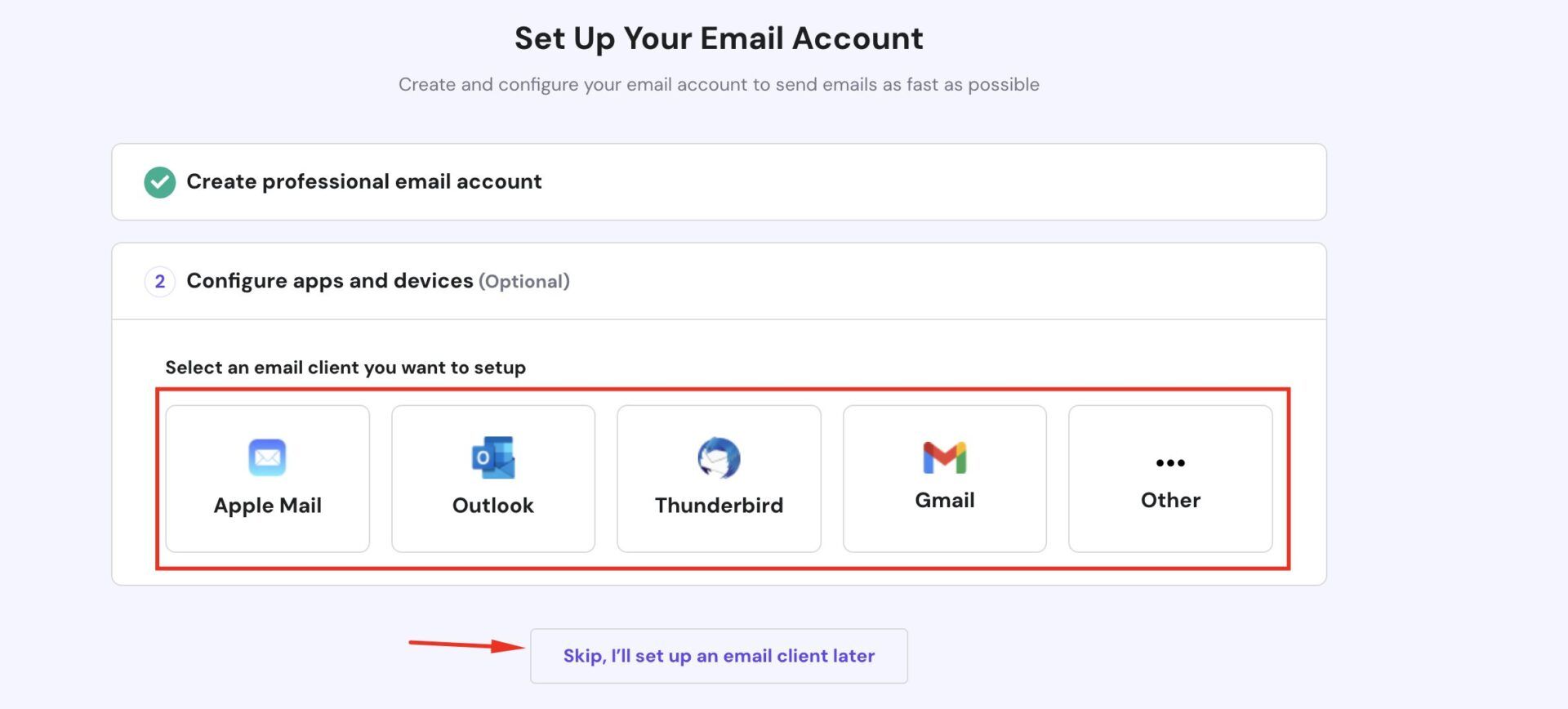 Hostinger Configure Apps and Devices