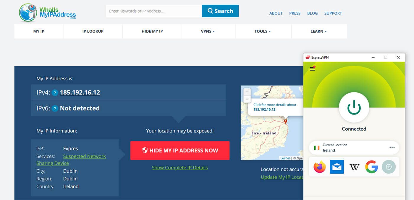 Irish IP Address ExpressVPN