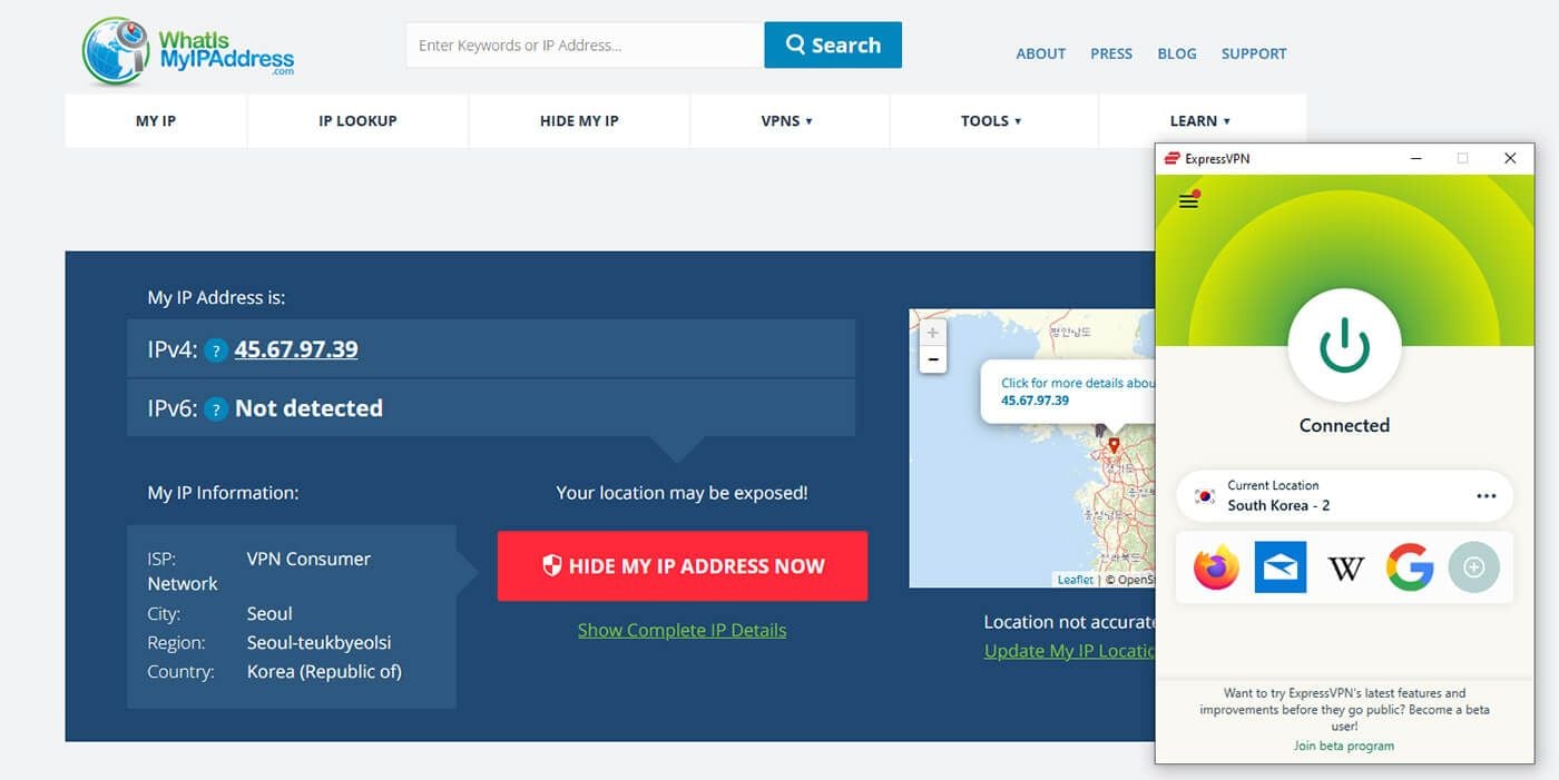 Get IP South Korea ExpressVPN