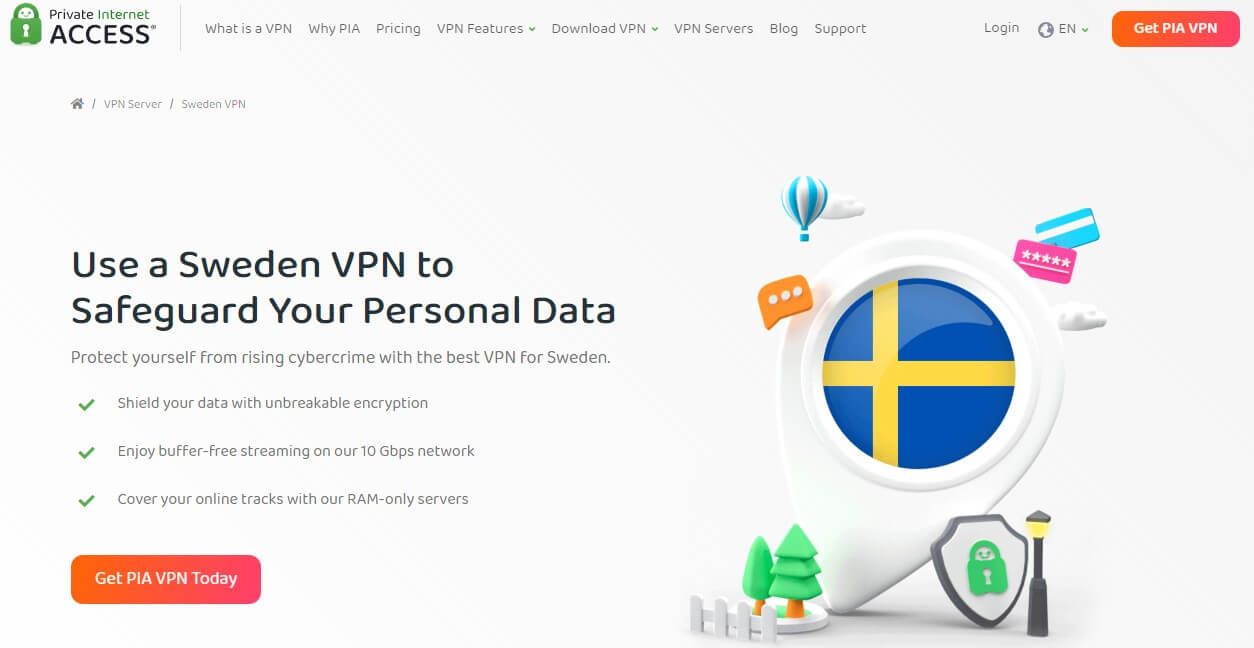 PIA VPN Sweden