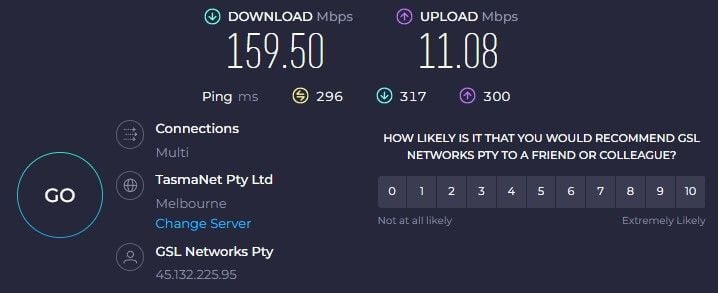 ExpressVPN Australia Speed New