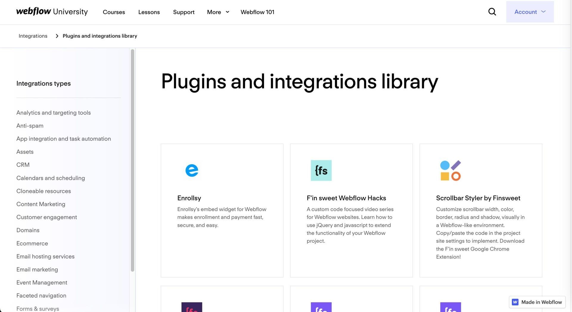 Webflow Integrations