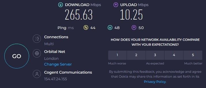 AdGuard UK Speed