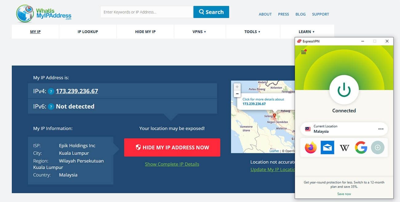 Get Malaysia IP Address ExpressVPN