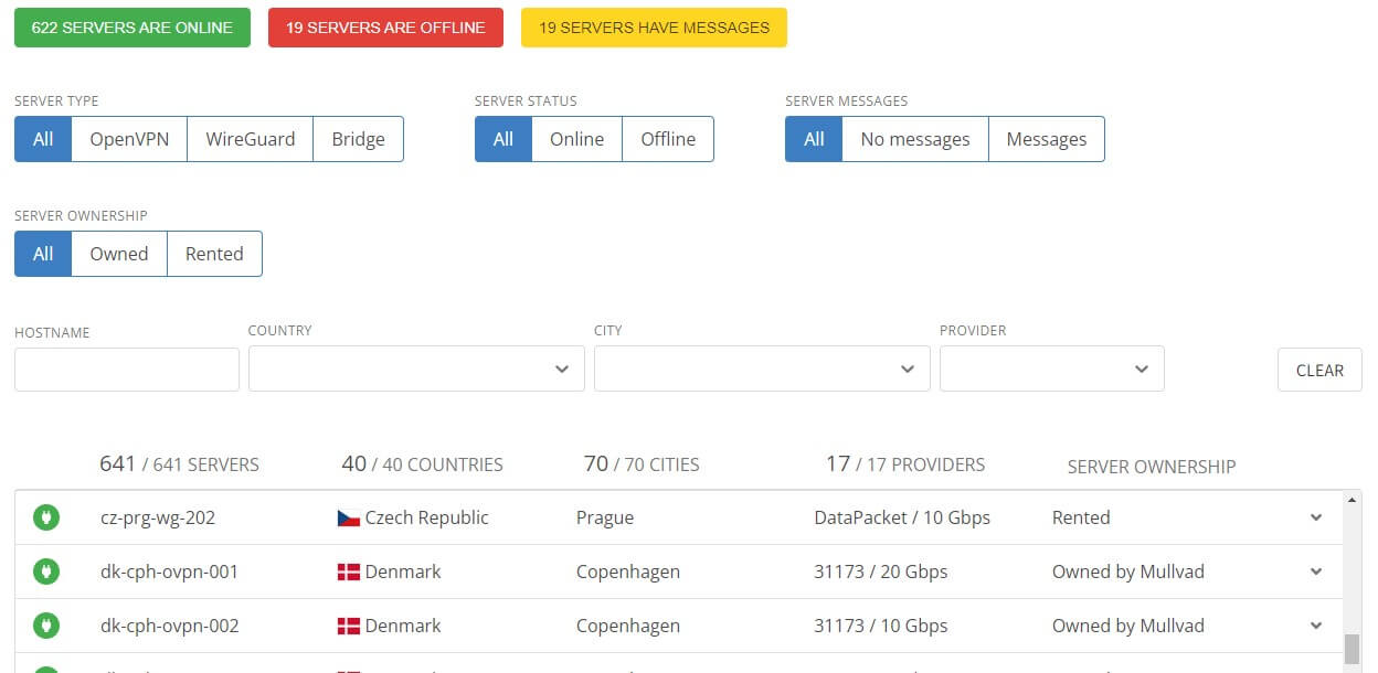 Mullvad VPN Servers Updated