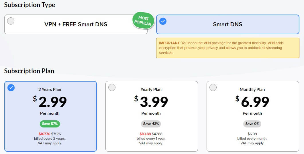 Unlocator VPN Price 2