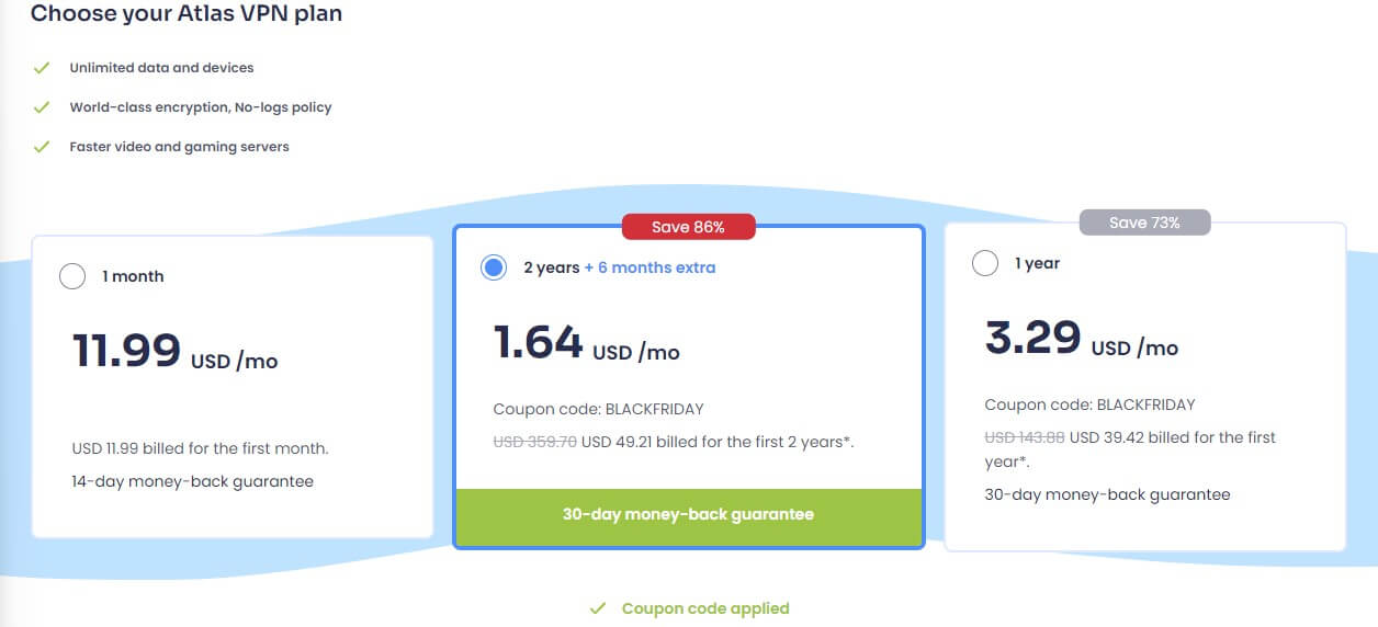 Atlas VPN Price Updated