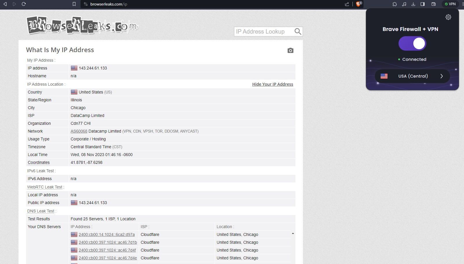Brave VPN IP Leak 2