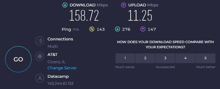 Brave VPN US Speed