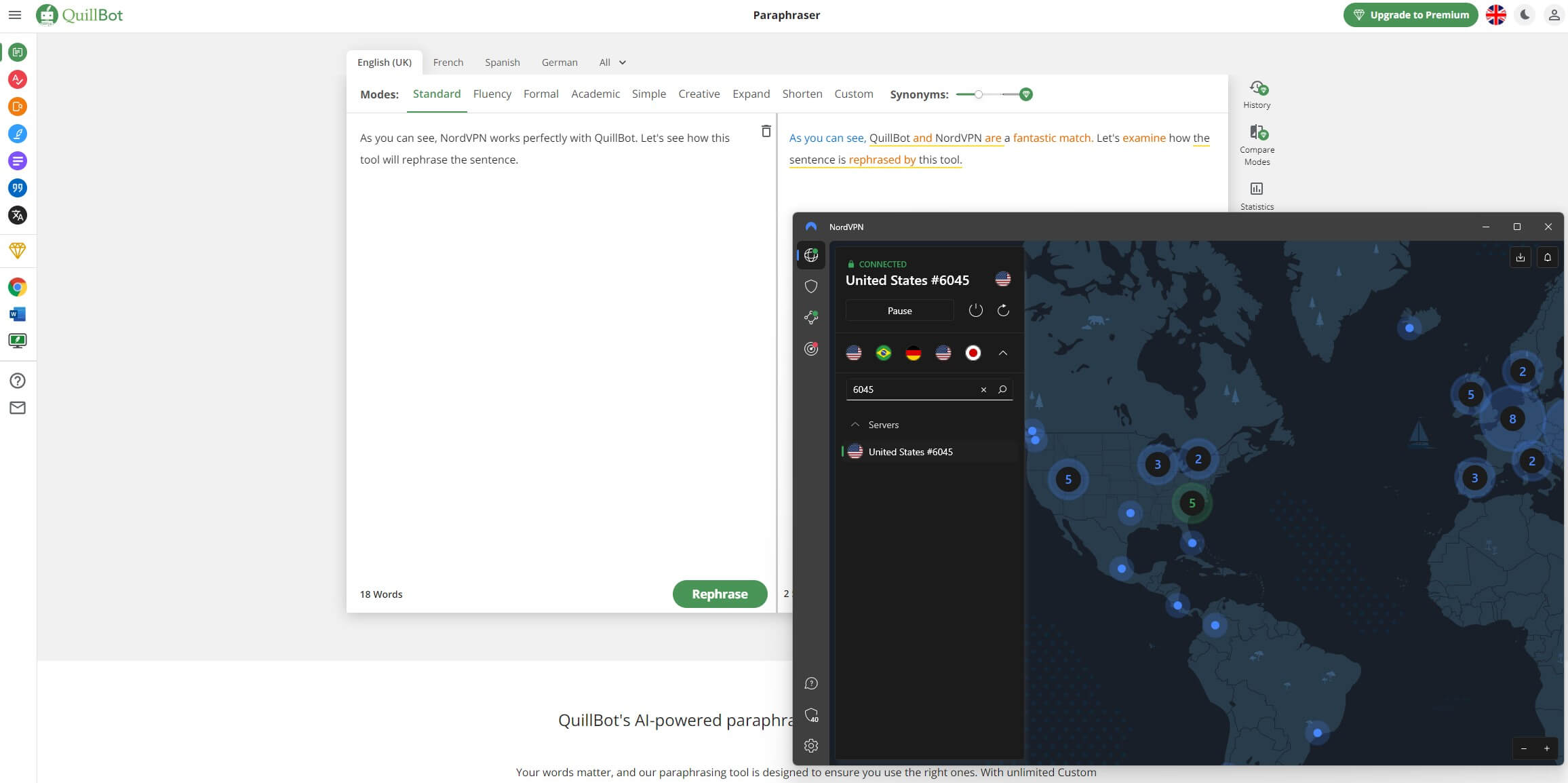 NordVPN QuillBot Unblock