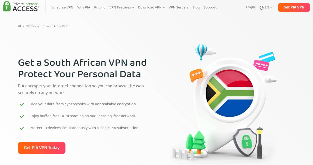 PIA VPN South Africa