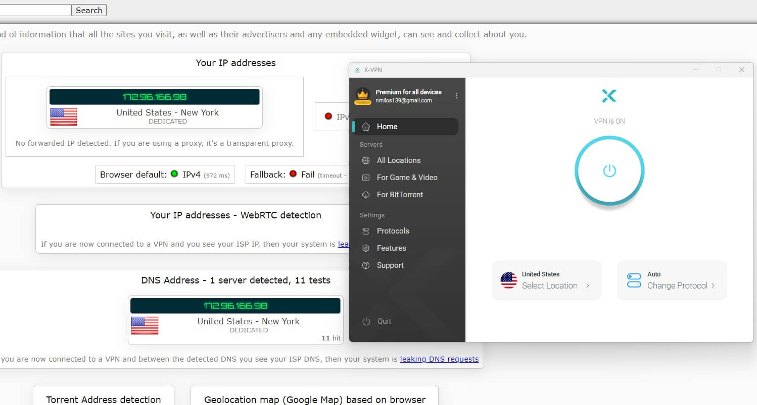 X-VPN IP Leak 1