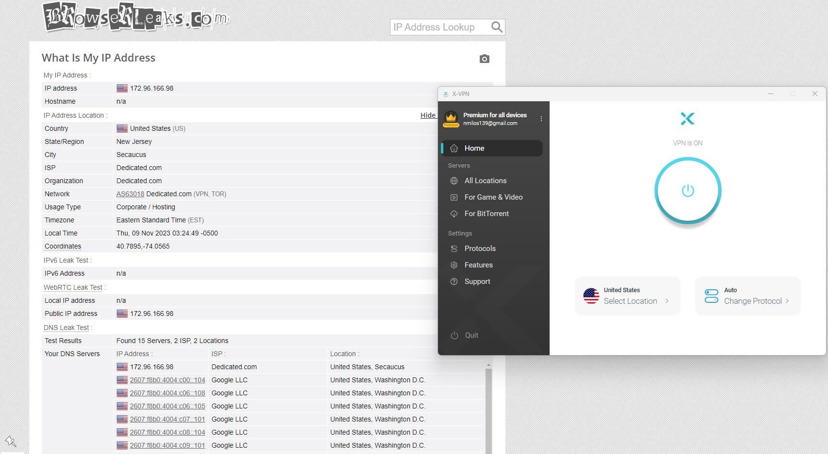 X-VPN IP Leak 2