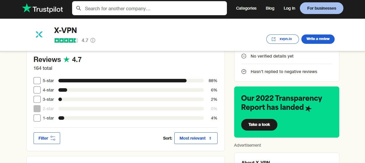 X-VPN Trustpilot