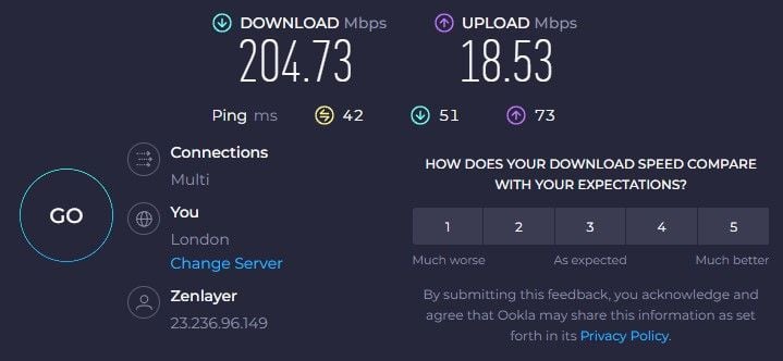 X-VPN UK Speed