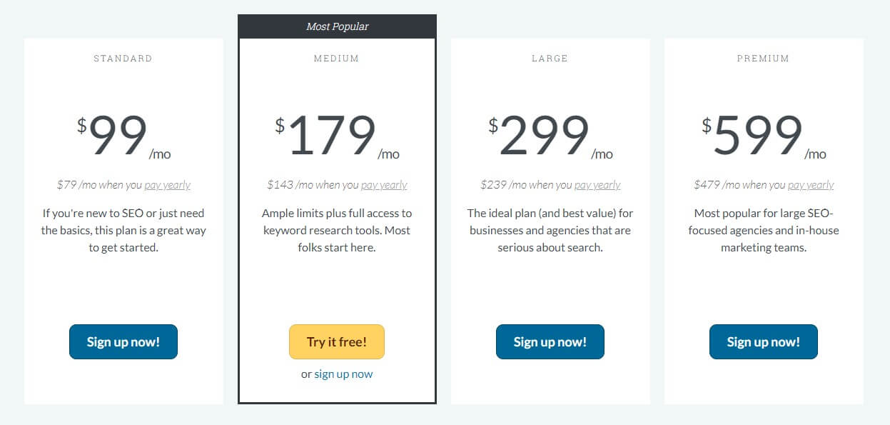 Moz Price Monthly