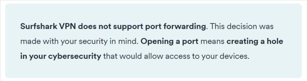 Surfshark Port Forwarding