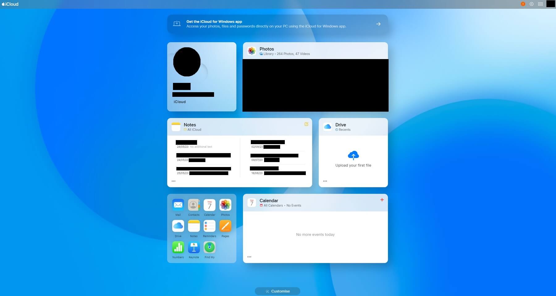 iCloud Web App