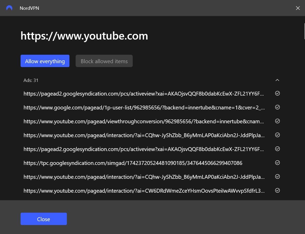 Nordvpn YouTube Ad Block List