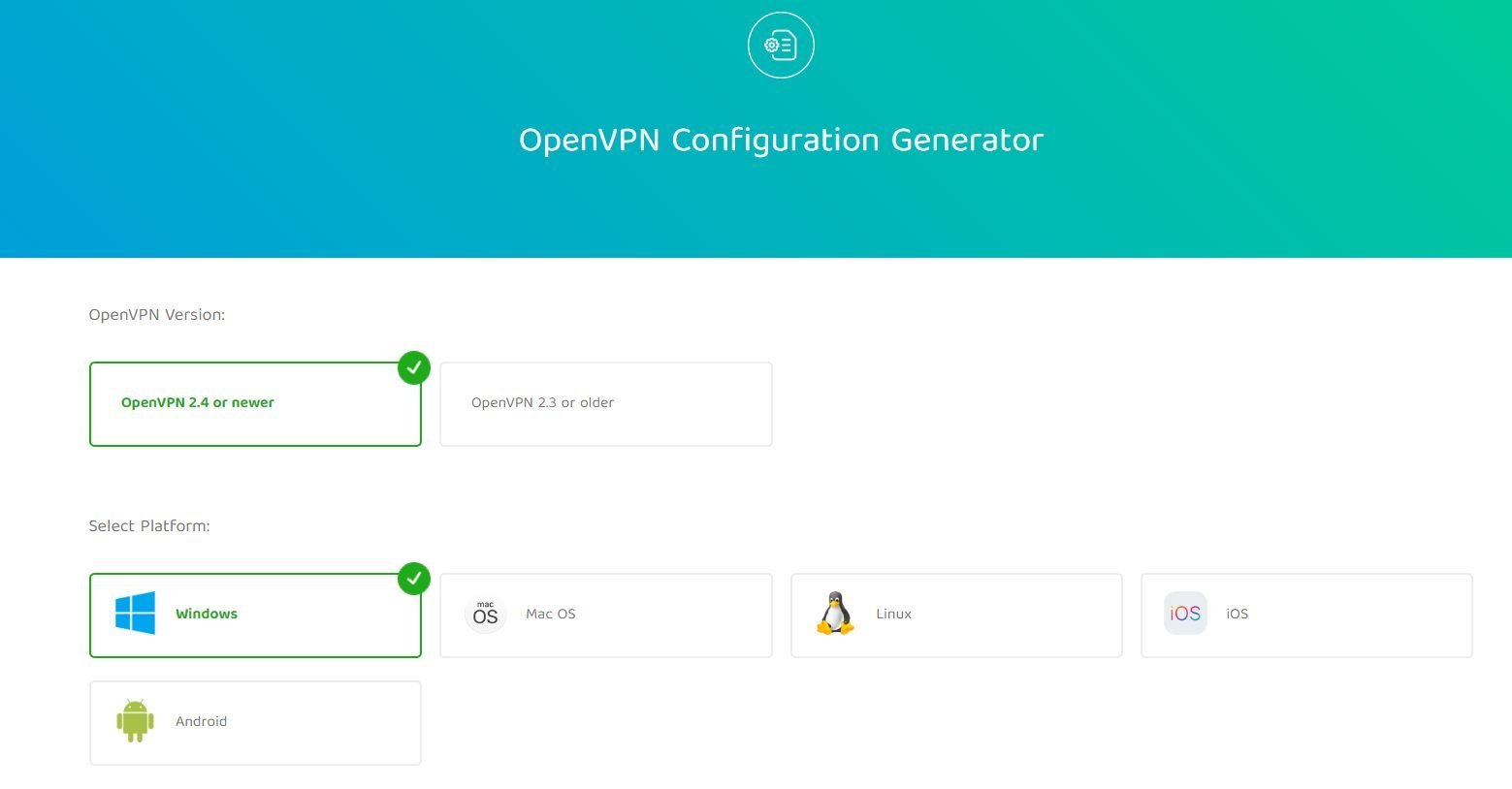 Openvpn Config Step 3