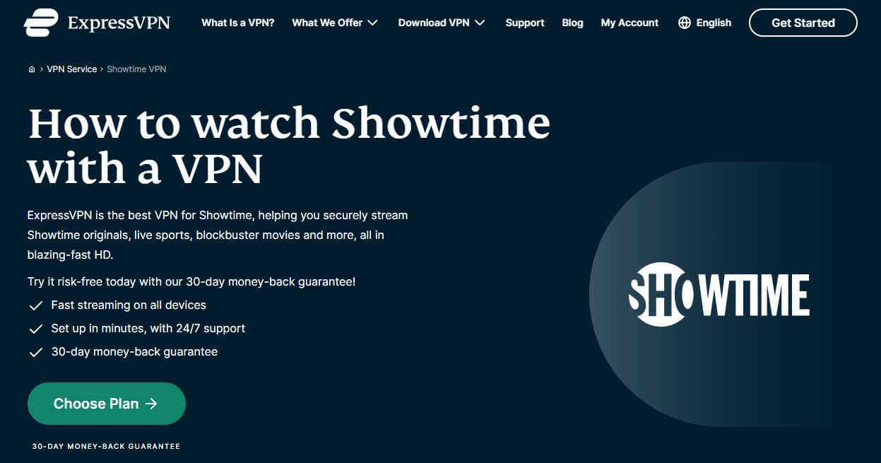 Expressvpn Paramount Showtime