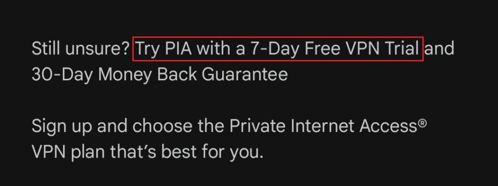 Pia 7 Day Free Trial