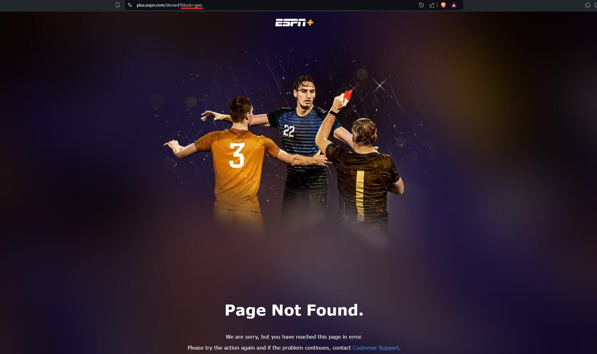 Espn Plus Error Message