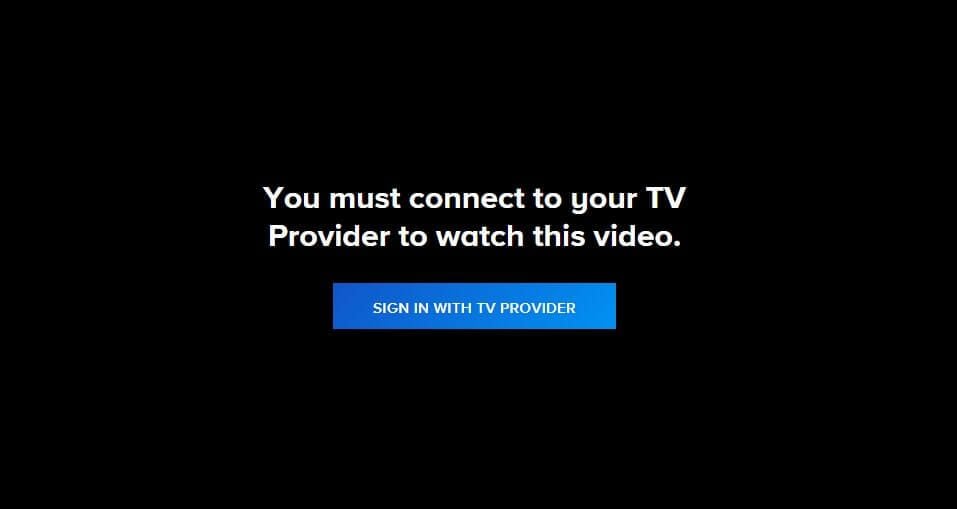 Cbs Tv Provider Error