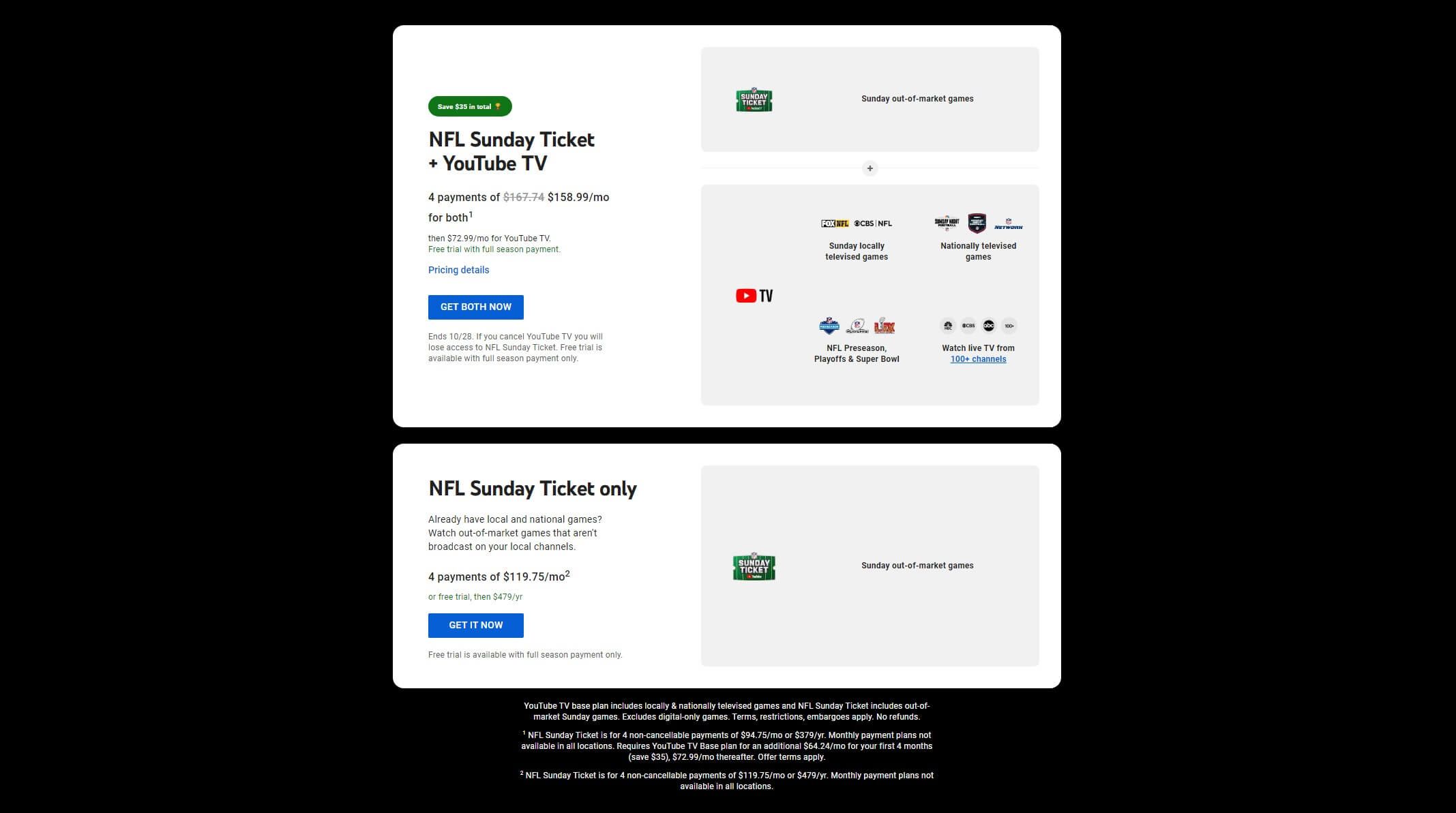 Nfl Sunday Ticket Youtube Tv