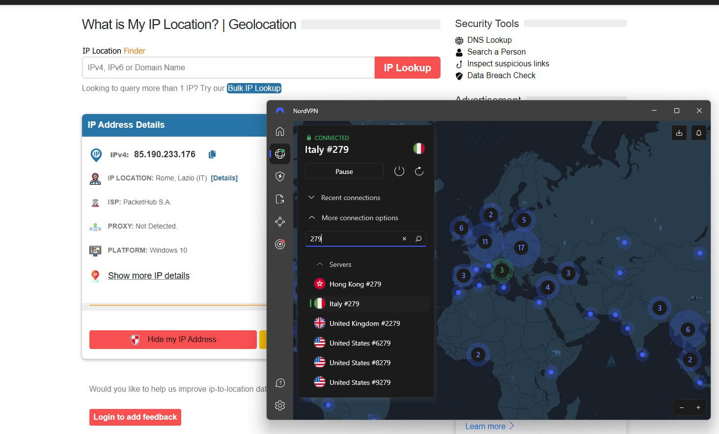 Nordvpn Italian Ip Location