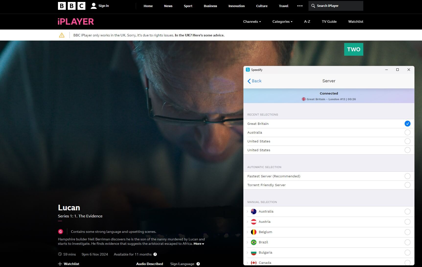 Speedify Bbc Iplayer