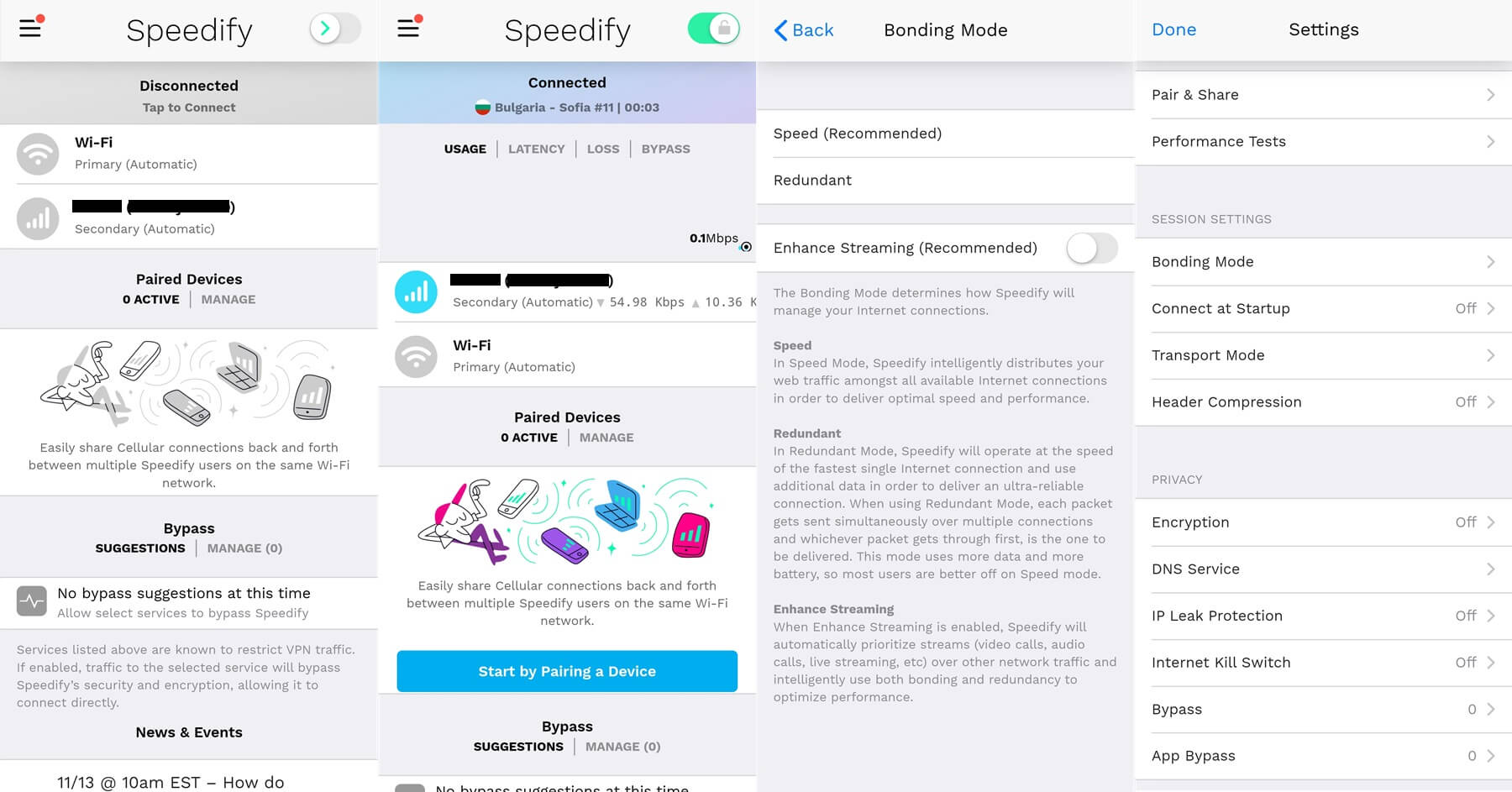 Speedify Mobile App