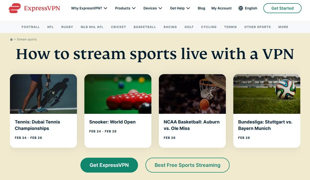 Expressvpn Sport Streaming