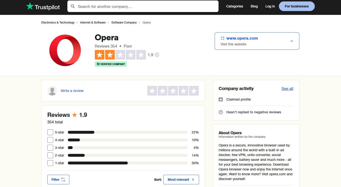 Opera Vpn Trustpilot Updated