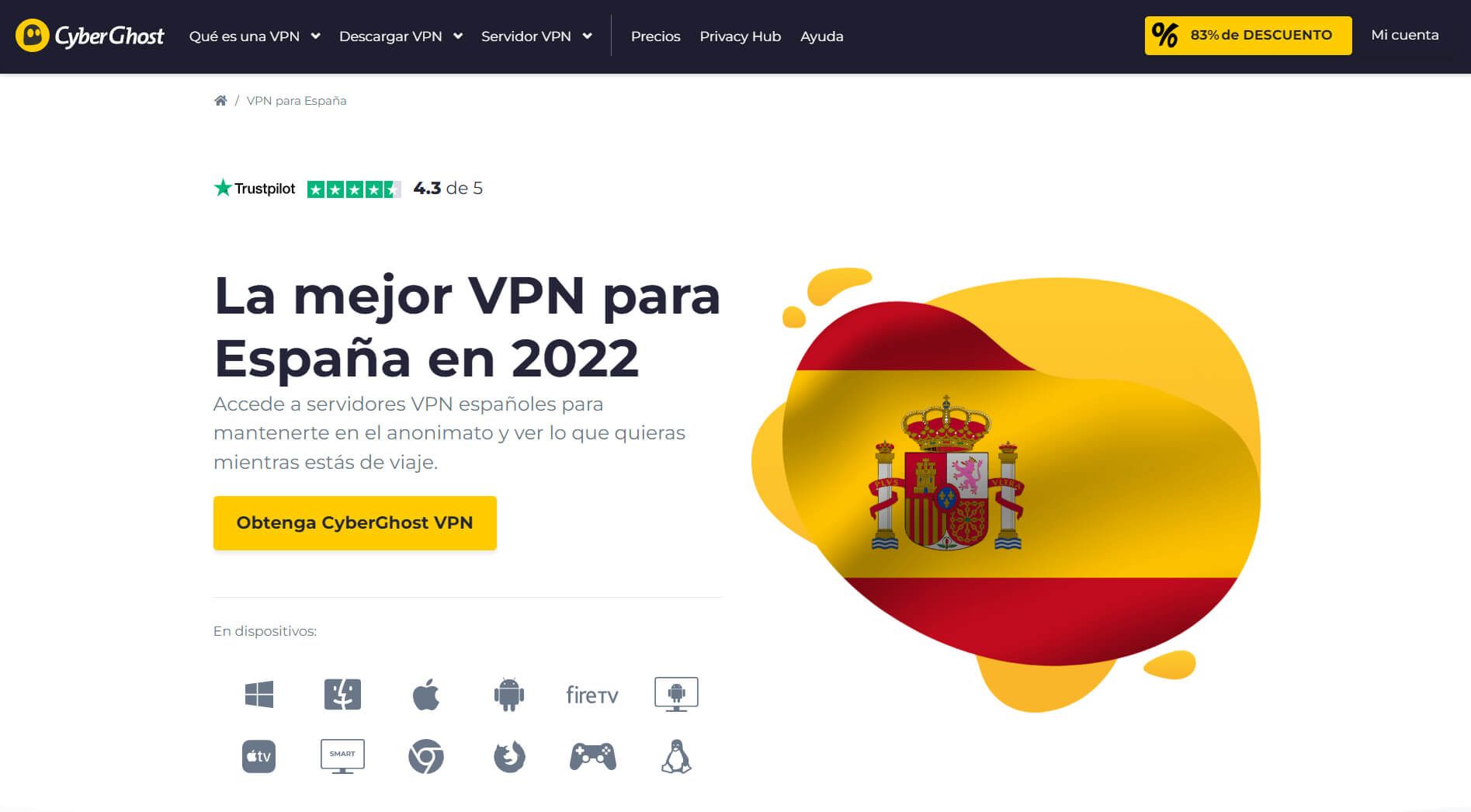 CyberGhost VPN España