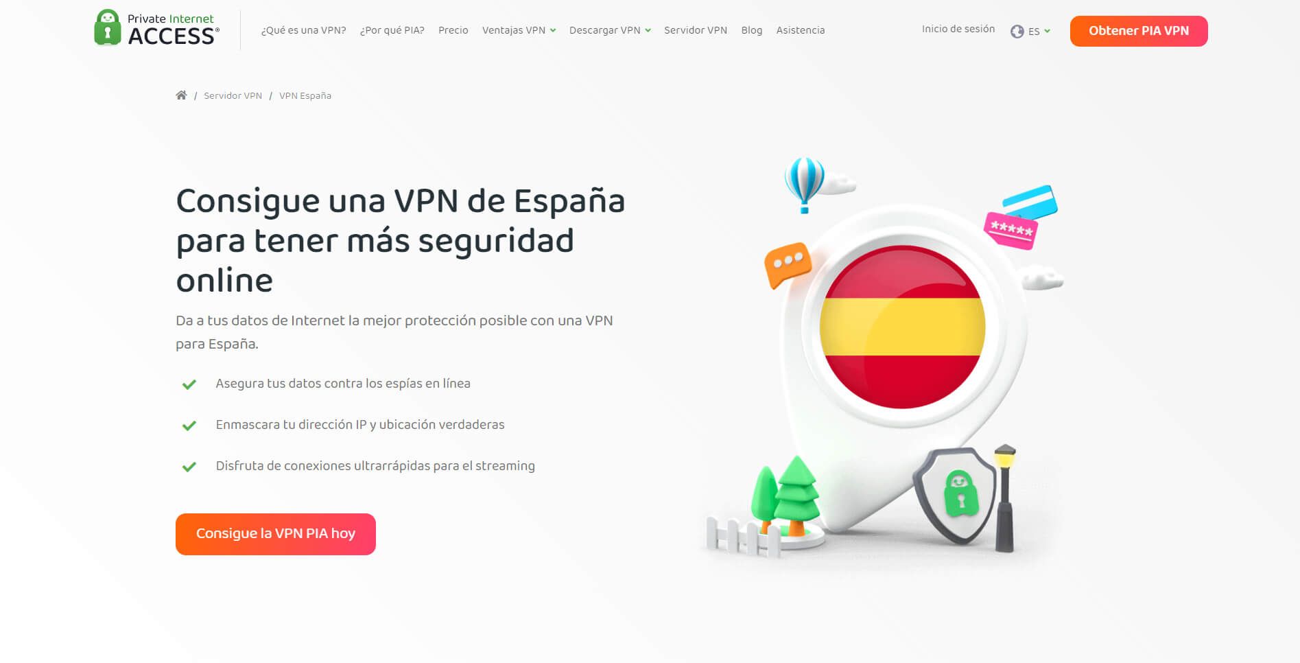 Private Internet Access PIA VPN España