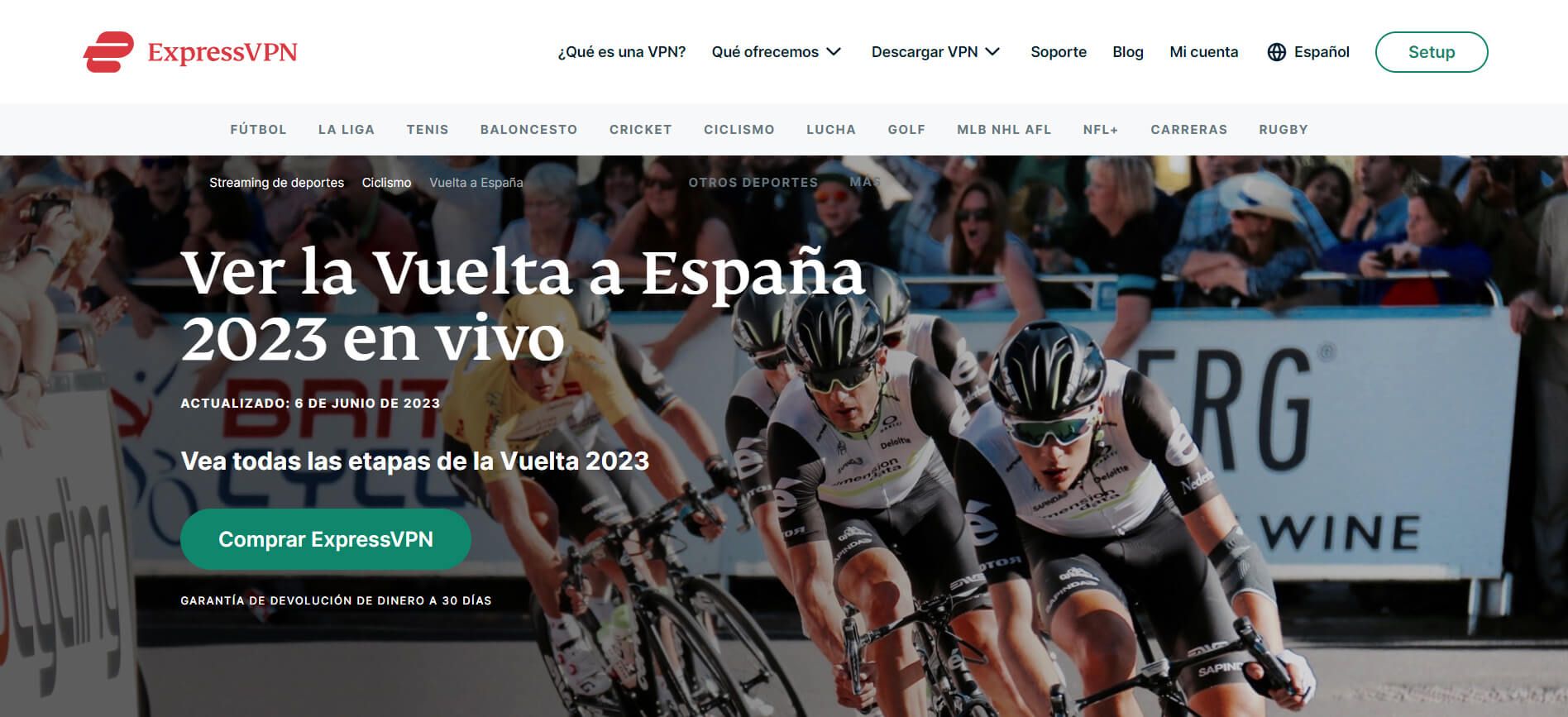 ¿Cómo ver la Vuelta a España 2024 en vivo en un canal gratuito?