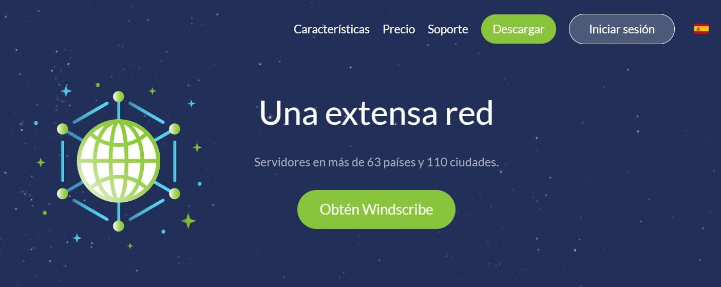 Red de servidores Windscribe