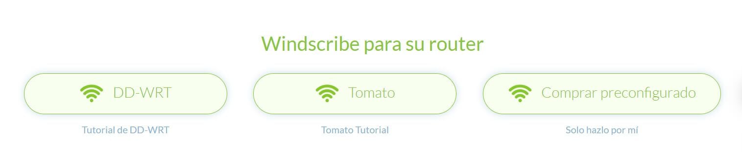 Windscribe app para routers