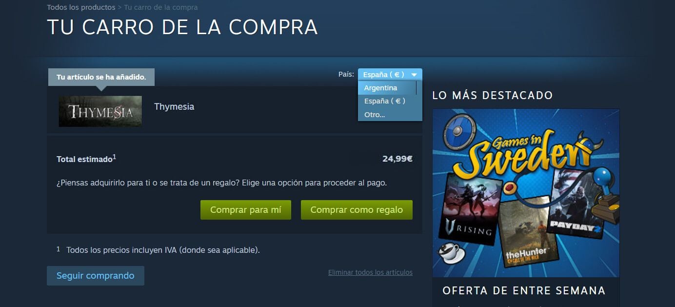 Cambiar Pais Steam Argentina