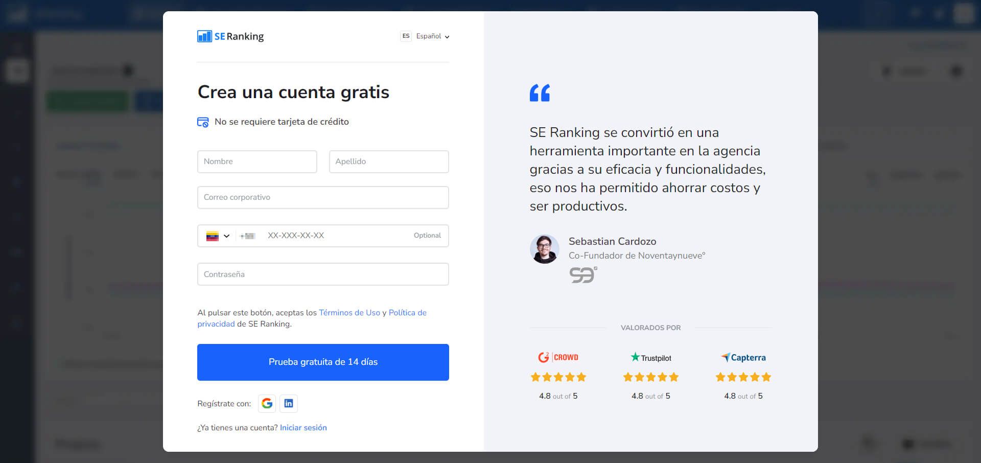 Crear Cuenta Gratis Se Ranking